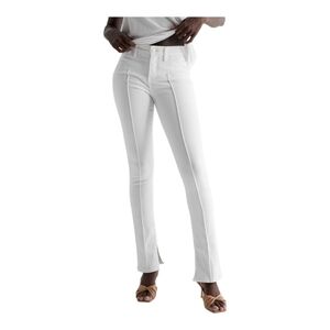 Express Skyscraper Jeans Womens Size 14S Mid Rise White Pintuck Denim Pants